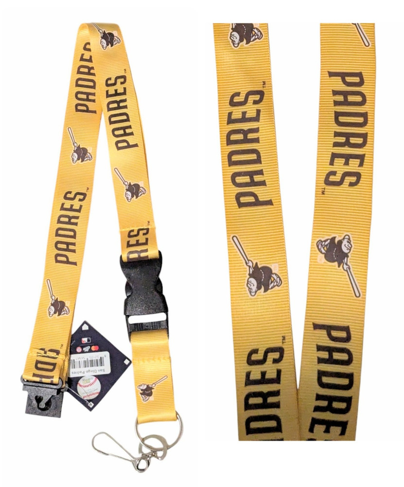San Diego Padres Lanyard Key Ring Keychain ID Holder – Yellow