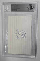 Wayman Tisdale Signed 3×5 Index Card Beckett Encap Auto Oklahoma Sooners Kings