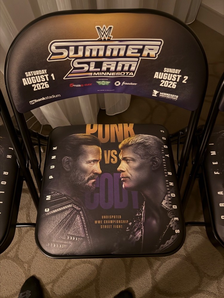 WWE SummerSlam Ringside Chair CM Punk vs Cody Rhodes 2026