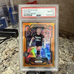 2024 Panini Prizm WWE CM PUNK Orange Prizm #/99 PSA 10