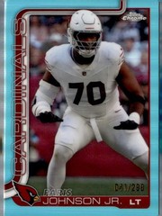 2025 Topps Chrome #3 Paris Johnson Jr. Teal Refractor #/299