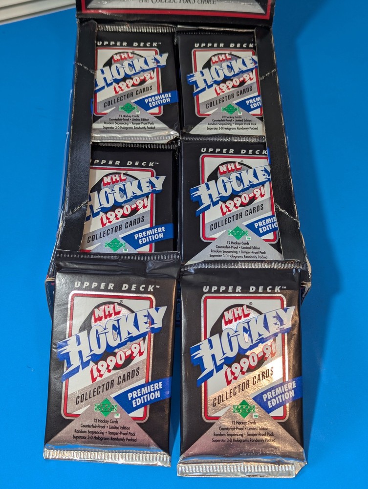 1990-91 Upper Deck Hockey Low Series Unopened Foil Pack Possible RC Jagr, Bure