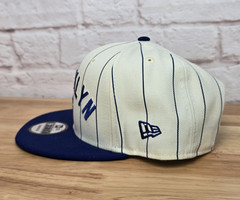 New Era Brooklyn Dodgers Throwback Pinstripe 9FIFTY Snapback Hat Cap Cooperstown