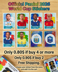 PANINI WC 2026 INDIVIDUAL STICKERS, PAR to UZB ONLY 0.80$! FREE SHIPPING!