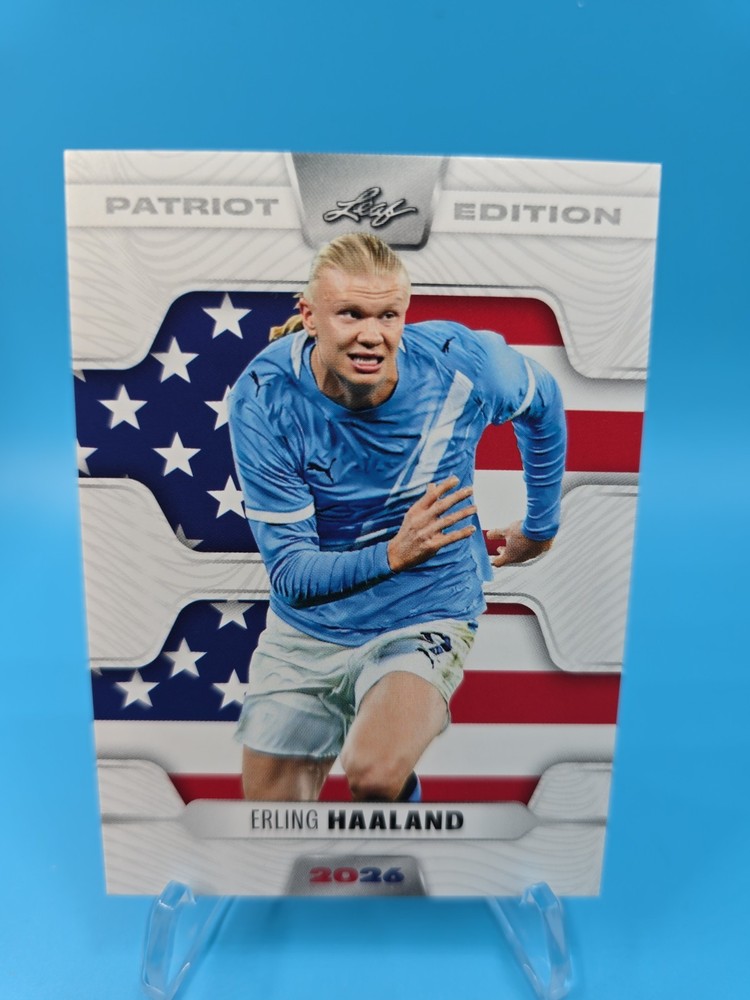 2026 LEAF 250TH ANNIVERSARY PATRIOT EDITION ERLING HAALAND P-19 SOCCER CARD