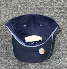 New Navy NFL Branded Tennessee Titans Adjust Strapback Hat W/Baby Blue Accents