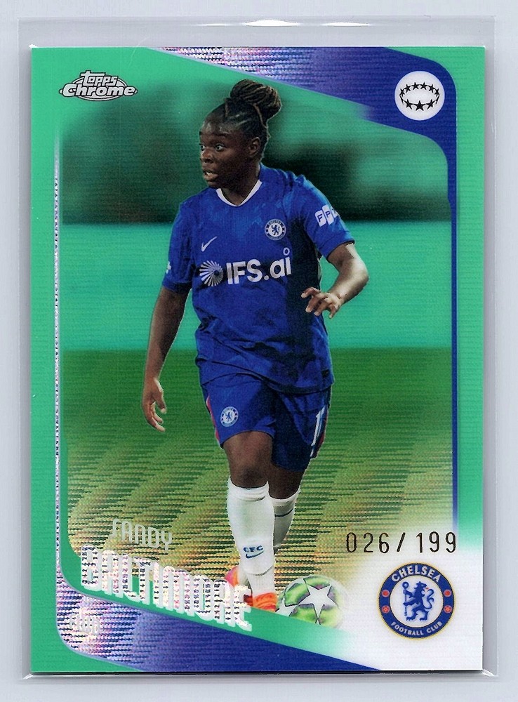 Sandy Baltimore 2025-26 Topps Chrome UWCL #67 Aqua Wave Refractor /199