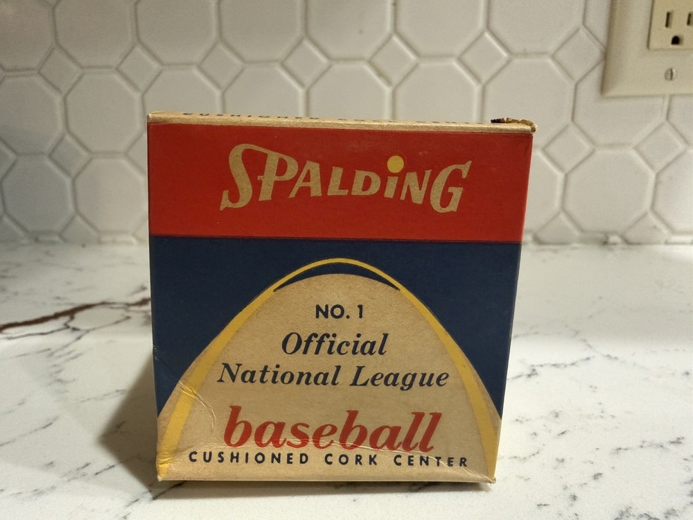 Vintage Spalding official national league baseball No. 1 Cork 1950s Sealed box
