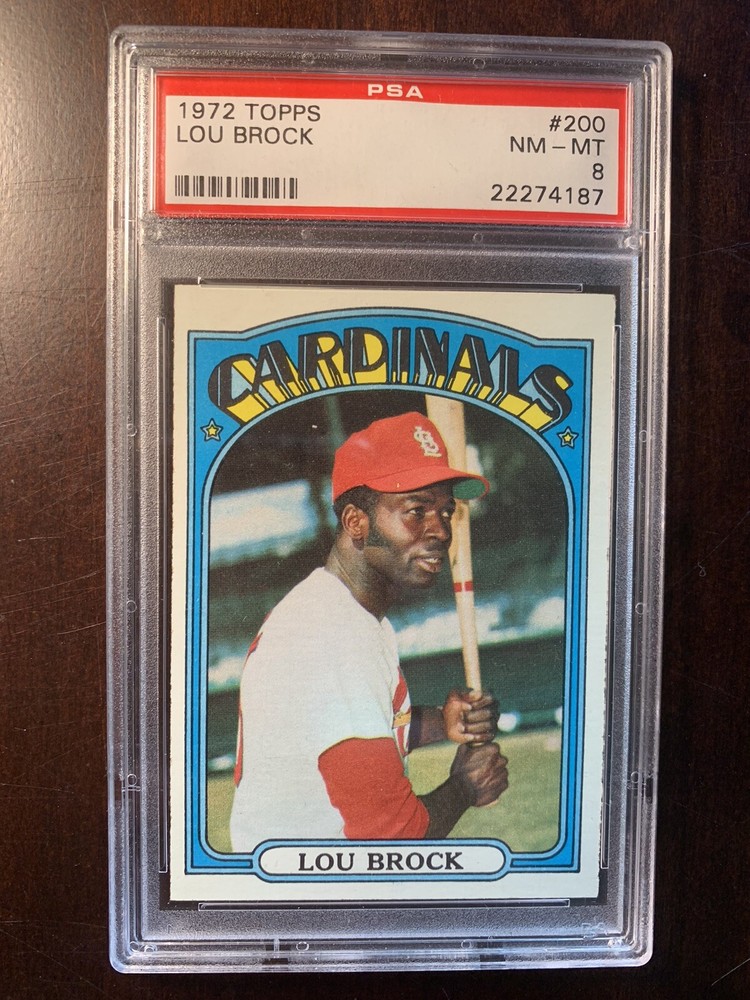 1972 Topps Lou Brock PSA 8