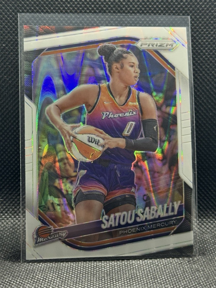 2025 Panini Prizm WNBA #4 Satou Sabally White Seismic Prizms
