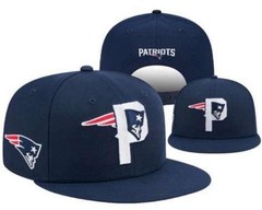 New England Patriots Snapback Hat Adjustable Fit Navy Flat Brim Embroidered Cap