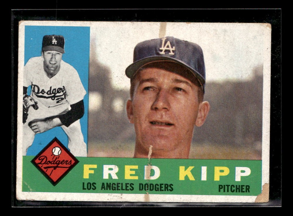 1960 Topps #202 Fred Kipp – Dodgers – VG/PR Crease