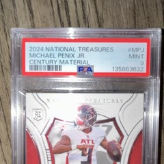 Panini 2024 Michael Penix Jr. Century Material CM-MPJ /99 PSA 9