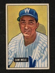 1951 Bowman #168 Sam Mele xxx Washington Senators ~ EX/MT