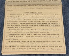 1977 Baseball Commissioner’s Office Press Release World Series Reggie Jackson