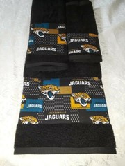 Jacksonville Jaguars 3 Piece Towel Set Handmade All Teams Available