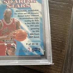 1997 Fleer MICHAEL JORDAN Soaring Stars #9 PSA 8 NBA Bulls GOAT