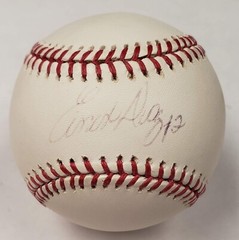 Vintage 2002 Einar Diaz Autograph Baseball Rawlings Cleveland Indians MLB