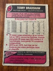 1977 Topps Mexican #245 Terry Bradshaw of the Pittsburgh Steelers, Hall of Famer