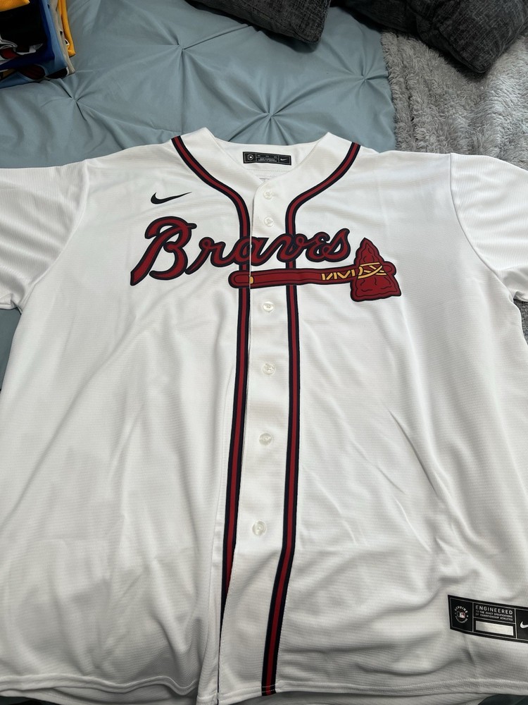 Nike Atlanta Braves Joc Pederson #22 MLB Baseball Jersey White Red Navy Regular