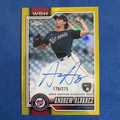 2025 Topps Chrome Andrew Alvarez Washington Nationals RC Auto RA-AA /275