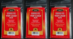 150 Cardboard Gold Perfect Fit Sleeves for Top-Load 3×4 from 140-190 Pt Bag