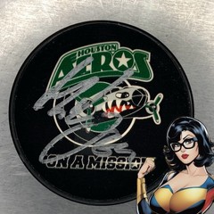 AHL Houston Aeros Unknown Signature Souvenir Hockey Puck