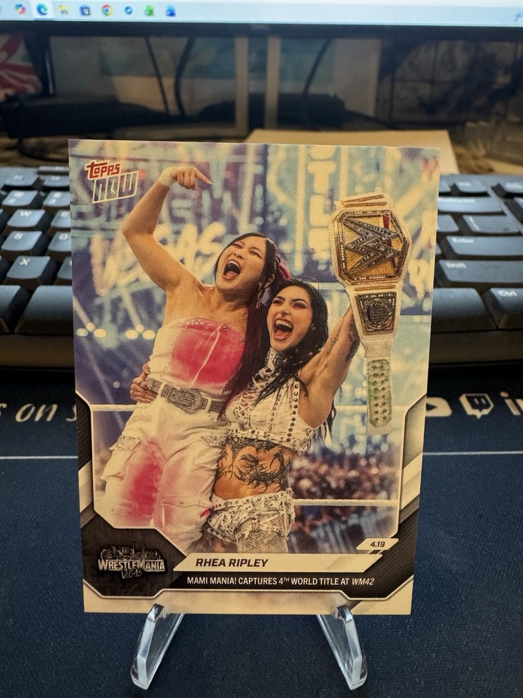 2026 Topps Now WWE #49 Rhea Ripley Iyo Sky WrestleMania Mami Mania