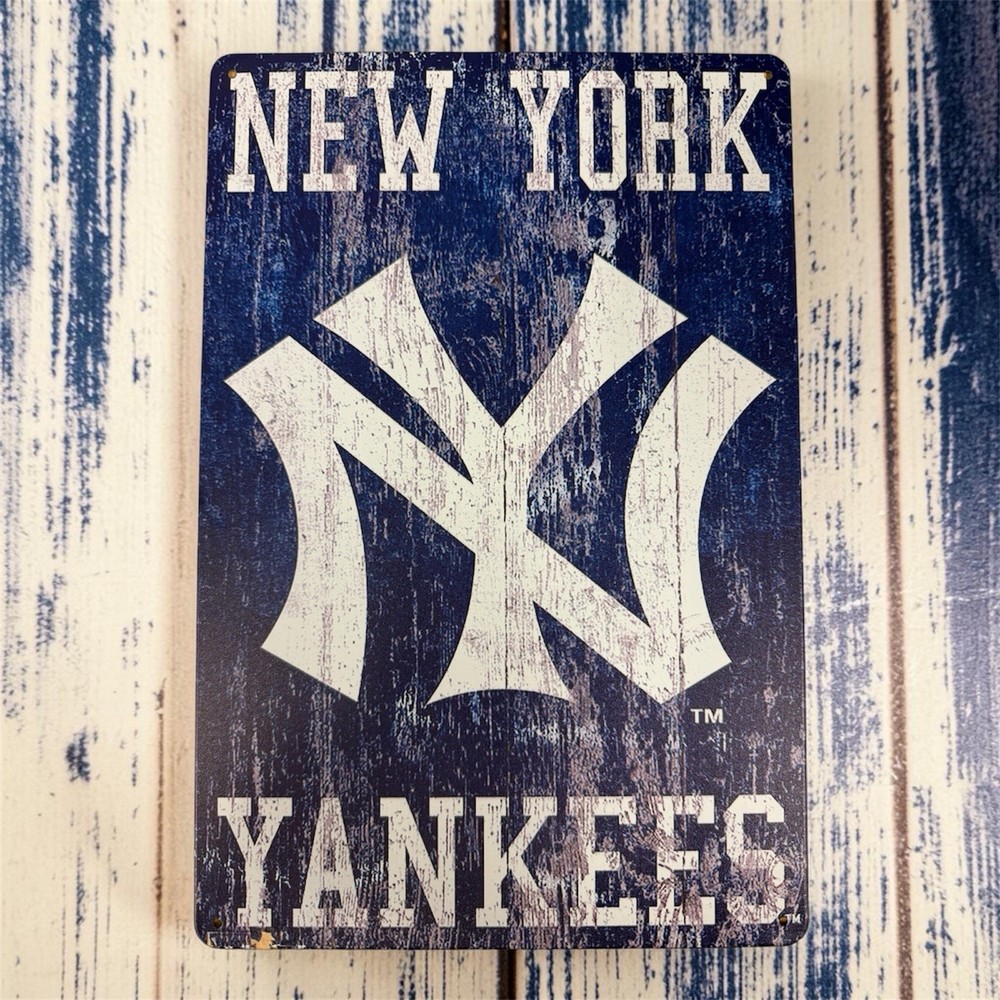 New York Yankees Vintage Style Tin Bar Sign Poster Man Cave Collectible