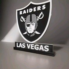 3d Printed Las Vegas Raiders Logo