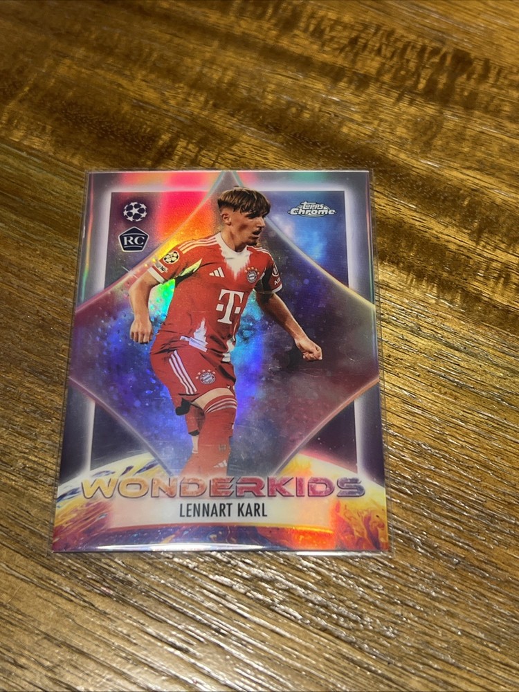 2025-26 Topps UEFA Club Comp #WK-8 Lennart Karl Wonderkids Blue Refractor #/150