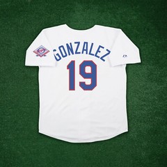 Juan Gonzalez 1993 Texas Rangers Cooperstown Men&rsquo;s Home White Jersey w/ Patch