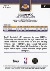 2025-26 Topps Chrome Update Basketball Card #1-200 (You Pick)