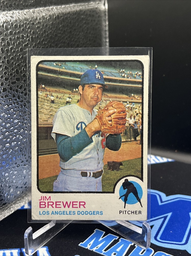 1973 Topps Baseball Jim Brewer Card #126 Los Angeles Dodgers EX