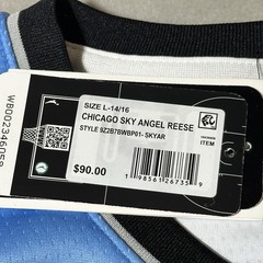 Chicago Sky Jersey Girls Large Blue WNBA Basketball Angel Reese Nike Rebel