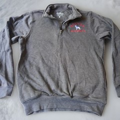 Embroidered Boston University Terriers Logo Zip-up Sweatshirt XXS Gray NCAA NWD