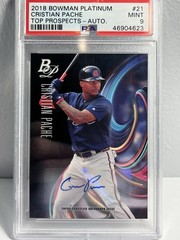 2018 Bowman Platinum Cristian Pache Auto LOW POP (12) PSA 9 MINT RC BRAVES RARE