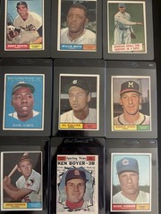 1961 Topps Set Builder Lot(80) Hank Aaron Willie Mays Sandy Koufax Musial Hi# Sp