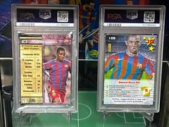 2 PSA Lot Samuel Eto&rsquo;o 2005-06 Mundi Cromo Top Liga + 2005 Panini Megacraques