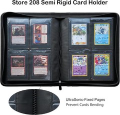 4-Pocket Binder for Semi Rigid Card Holders, Holds 208 Semi Rigid Card Holder, S