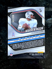 2025 Panini Prizm Black Warren Moon Blue Cracked Ice 55/125 Houston Oilers #65