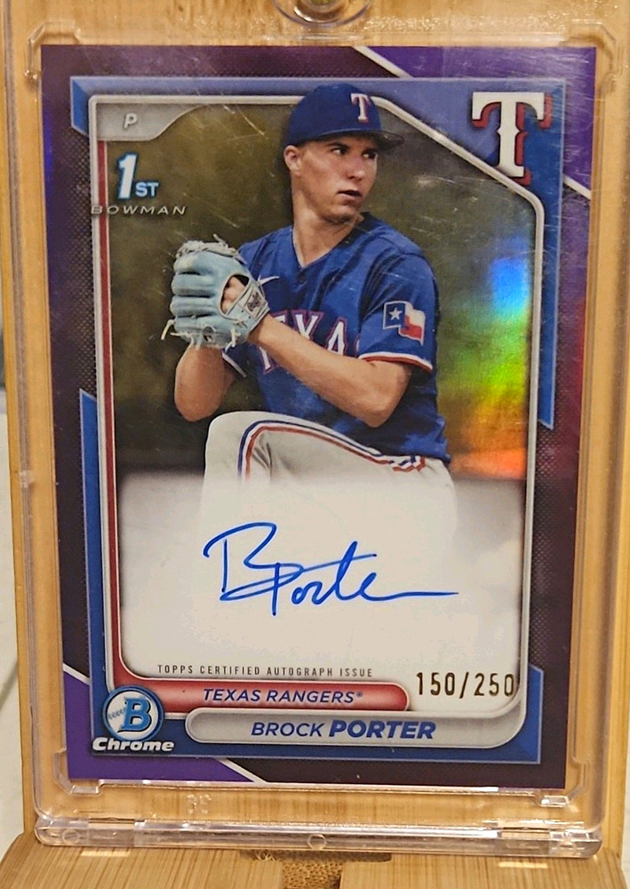 Topps 2024 Bowman Chrome Prospect Autos Brock Porter #CPA-BP Purple /250 RC