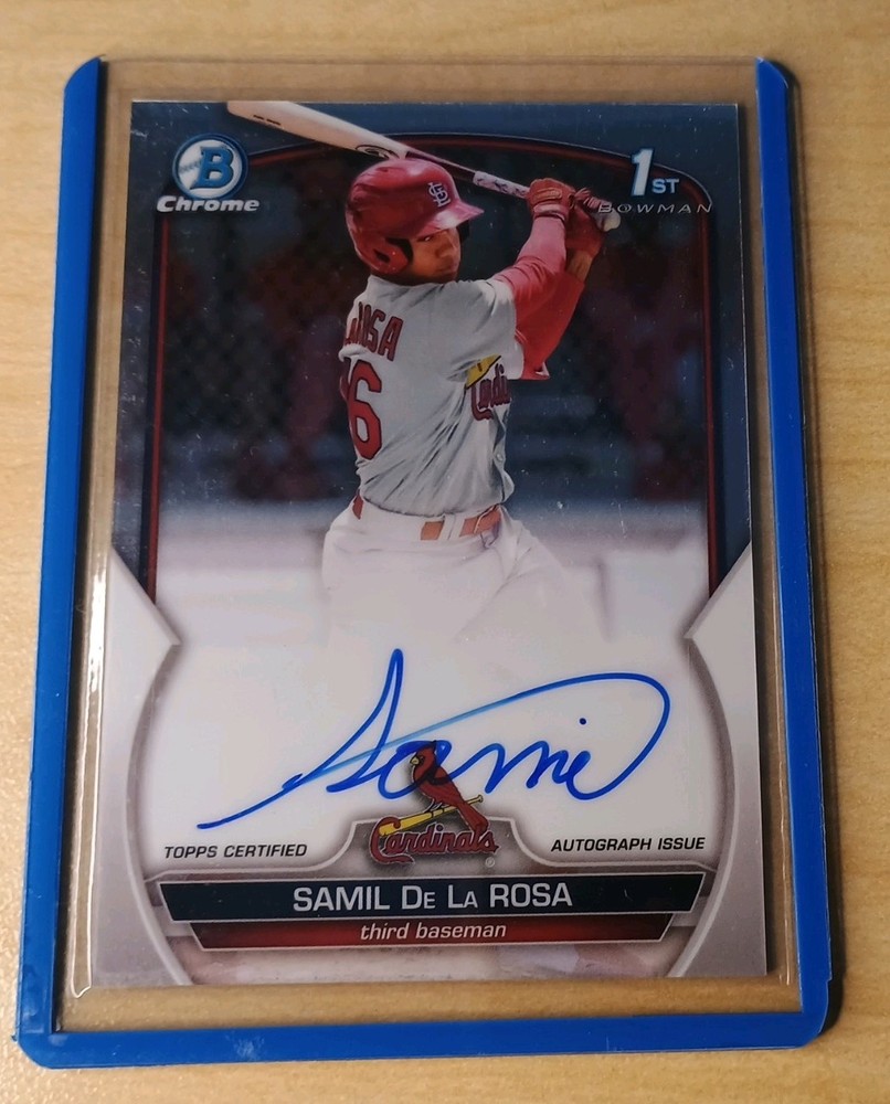 2023 Bowman Chrome Autograph Samil De La Rosa Auto #CPA-SD Cardinals