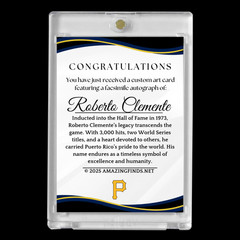 Roberto Clemente Card – Puerto Rico Hall Of Fame 1973 Edition & #21 Patch!