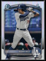 2025 Bowman Chrome Draft Prospects Refractor – Aidan West – Dodgers 1st!