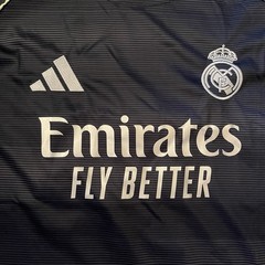 Kylian Mbappé #10 2025/26 Real Madrid Black Away Jersey Size Large Mens adidas