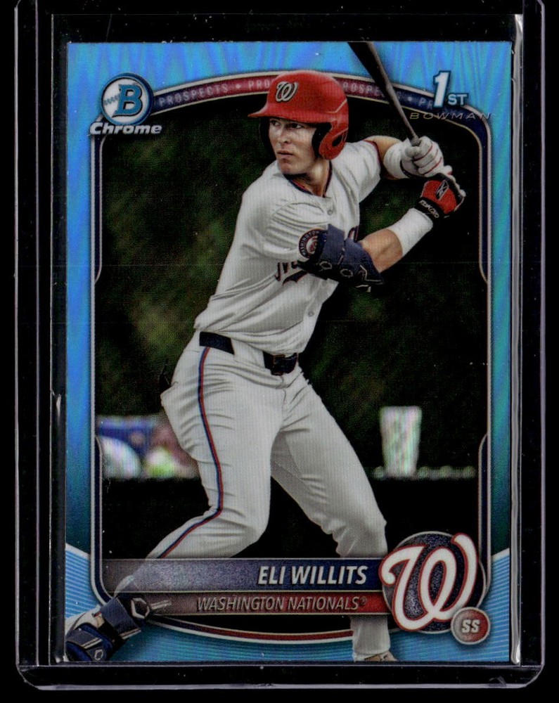 2025 Bowman Draft #BDC-1 Eli Willits Sky Blue Refractor