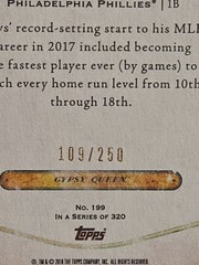 Rhys Hoskins 2018 Topps Gypsy Queen Indigo /250 Rookie #199 Phillies RC
