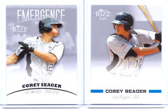 “2” COREY SEAGER 2012 “1ST EVER PRINTED” LEAF RIZE « EMERGENCE » ROOKIE CARD LOT!