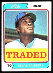 1974 Topps #538T Cesar Tovar Traded